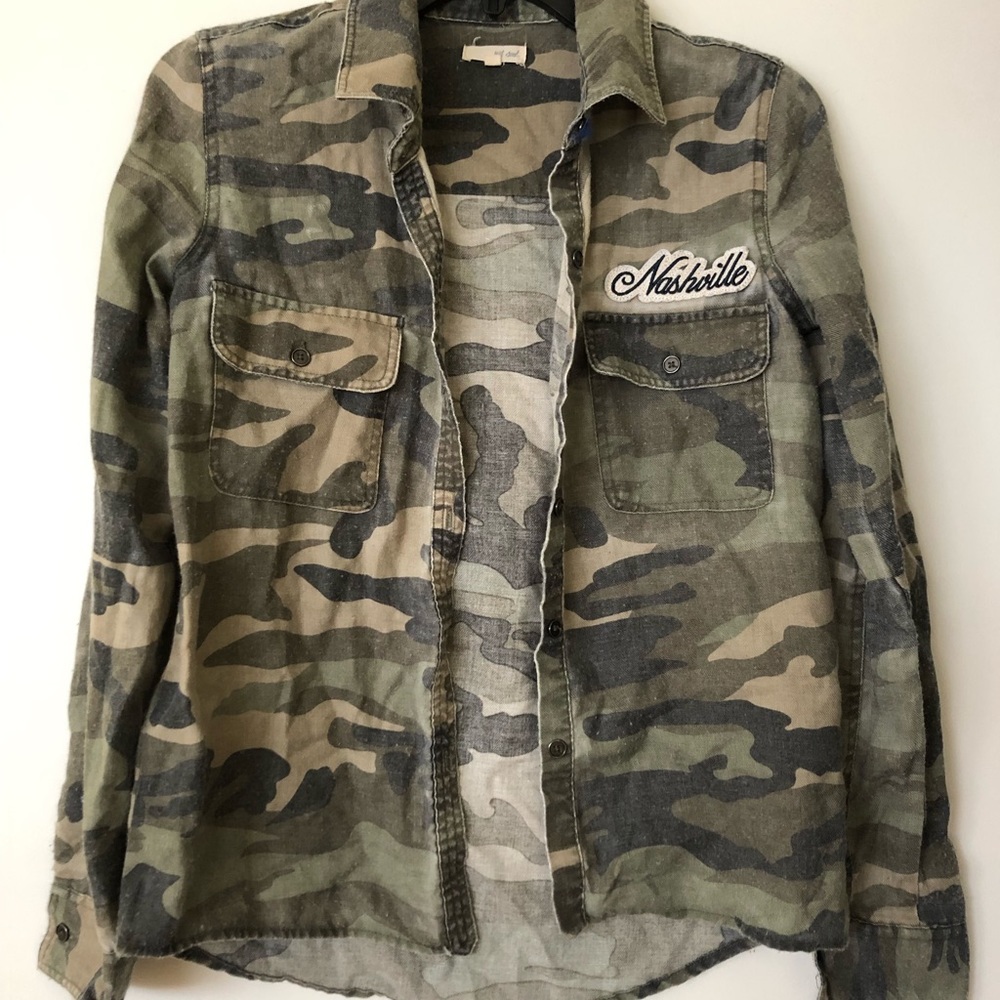 Camo Button Up